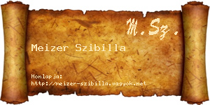 Meizer Szibilla névjegykártya